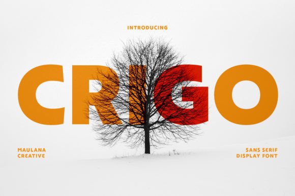 Crigo: A Bold Display Typeface for Impactful Branding