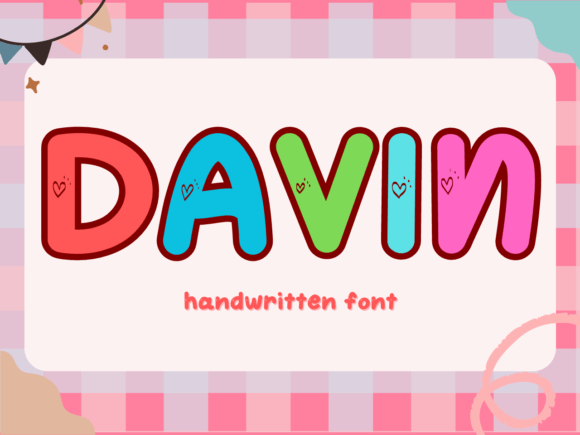 Davin: A Quirky Handwritten Display Font for Creative Projects
