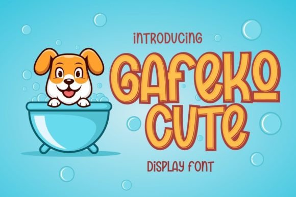 Gafeko Cute: The Playful Display Font for Whimsical Branding