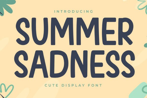 Summer Sadness: A Quirky Display Font for Digital Creativity