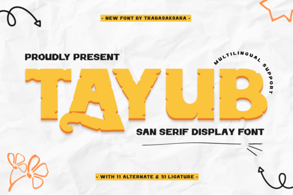 Tayub: A Bold Display Typeface for Modern Editorial Design